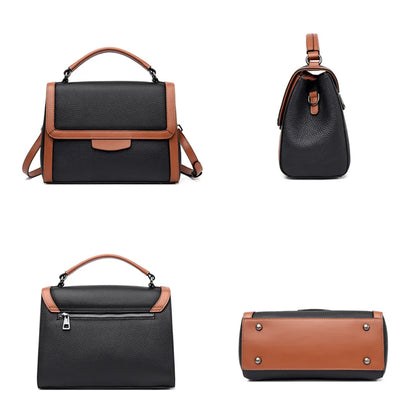 Women's Genuine Leather Bag Korean Style Fashion Shoulder Bag Large Capacity Simple Handbag Luxury Female Crossbody Bag Tote Sac