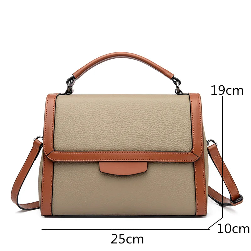 Women's Genuine Leather Bag Korean Style Fashion Shoulder Bag Large Capacity Simple Handbag Luxury Female Crossbody Bag Tote Sac