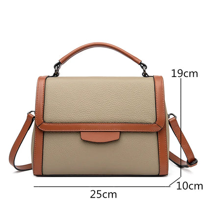 Women's Genuine Leather Bag Korean Style Fashion Shoulder Bag Large Capacity Simple Handbag Luxury Female Crossbody Bag Tote Sac