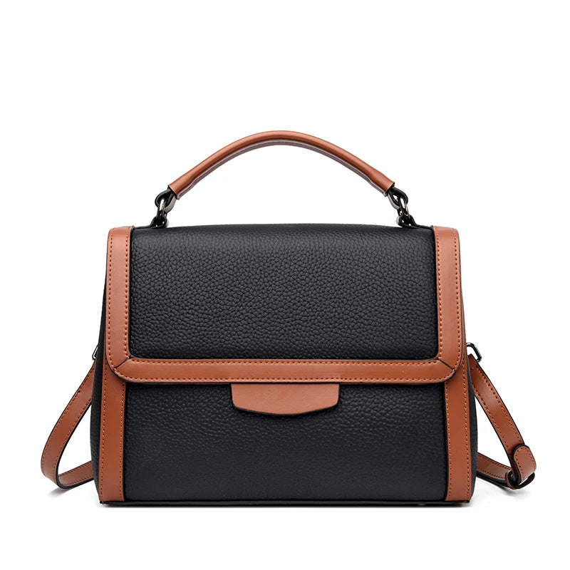 Women's Genuine Leather Bag Korean Style Fashion Shoulder Bag Large Capacity Simple Handbag Luxury Female Crossbody Bag Tote Sac