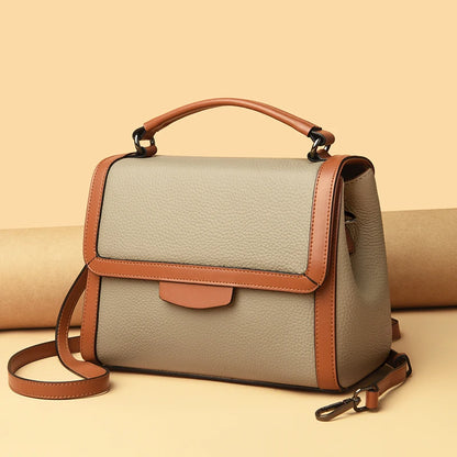 Women's Genuine Leather Bag Korean Style Fashion Shoulder Bag Large Capacity Simple Handbag Luxury Female Crossbody Bag Tote Sac