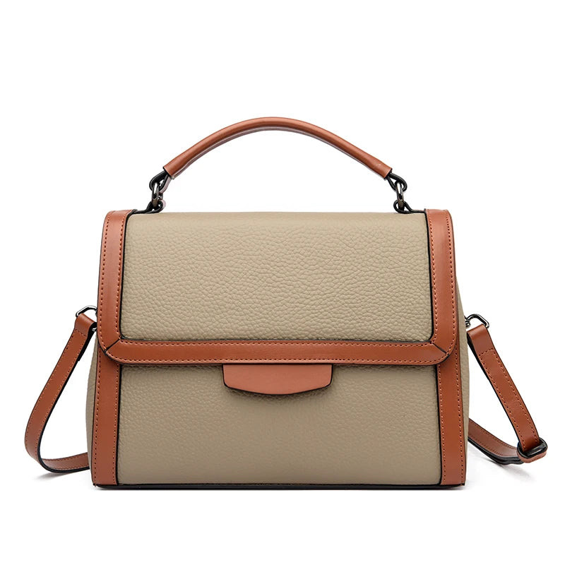 Women's Genuine Leather Bag Korean Style Fashion Shoulder Bag Large Capacity Simple Handbag Luxury Female Crossbody Bag Tote Sac