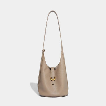 Women's Genuine Leather Bucket Design Female 2024 Cowhide Mother-in-law Large Capacity Tote Shoulder Crossbody Bag