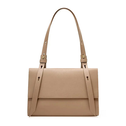 Women's Genuine Leather Shoulder 2024 New Spring Fashion Minority Prevail Popular Totbao Messenger Bag Ladies Handbag