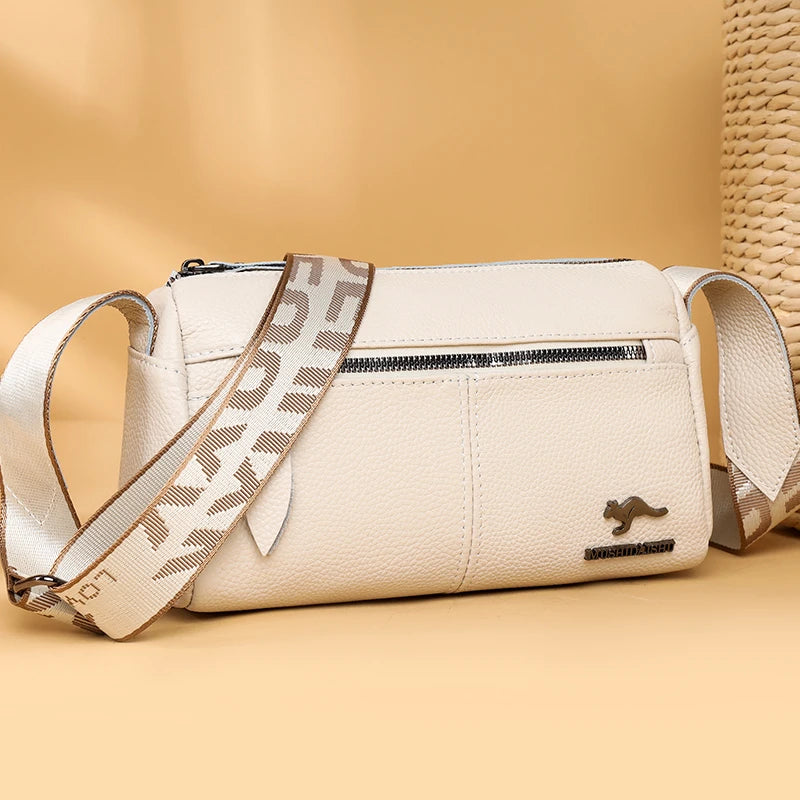Women's Genuine Leather Shoulder Crossbody Bag Luxury Cowhide Tote Sac Female Handbag 2023 Soft Cowhide Messenger Bag for Women