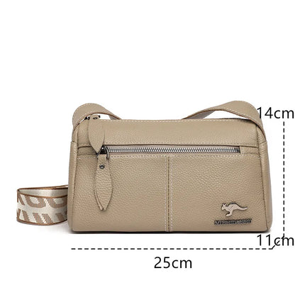 Women's Genuine Leather Shoulder Crossbody Bag Luxury Cowhide Tote Sac Female Handbag 2023 Soft Cowhide Messenger Bag for Women