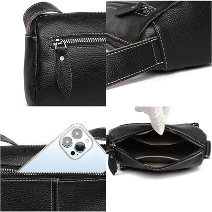 Women's Genuine Leather Shoulder Crossbody Bag Luxury Cowhide Tote Sac Female Handbag 2023 Soft Cowhide Messenger Bag for Women