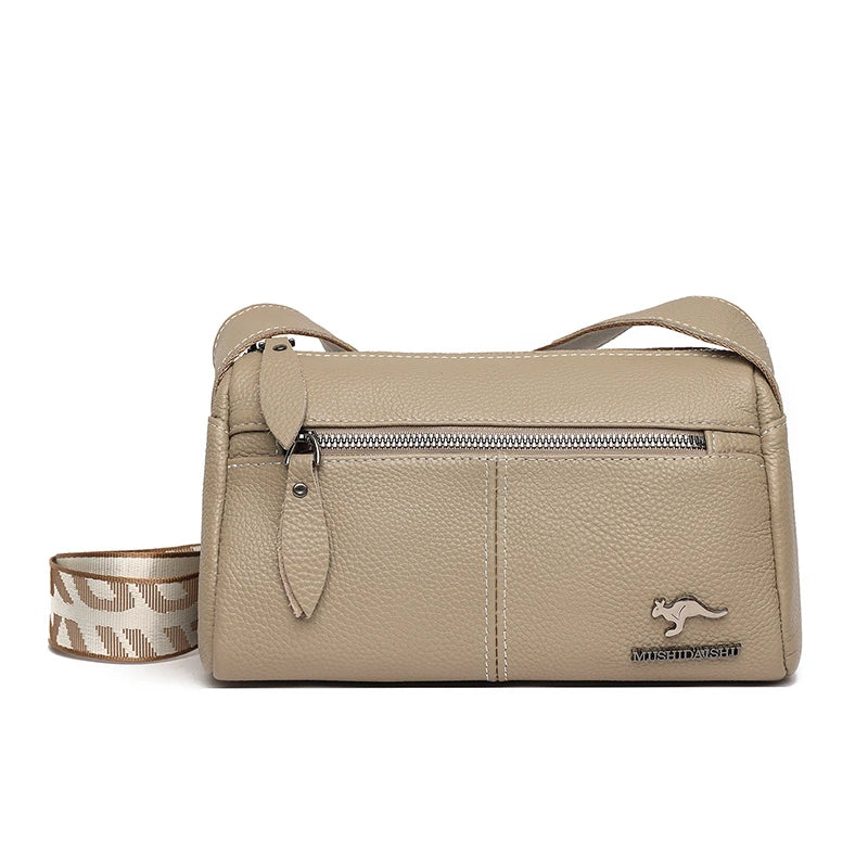Women's Genuine Leather Shoulder Crossbody Bag Luxury Cowhide Tote Sac Female Handbag 2023 Soft Cowhide Messenger Bag for Women