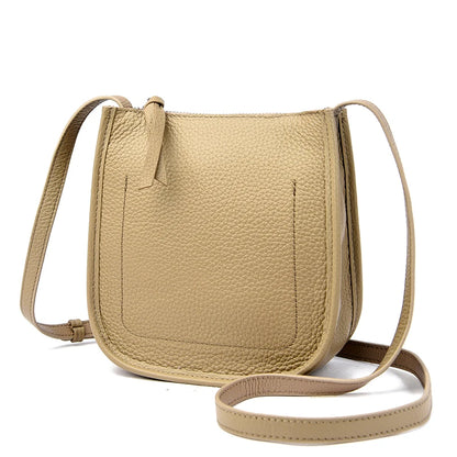Women's Genuine Leather Shoulder Crossbody Bags Fashion Solid Color Soft Cow Leather Ladies Handbag Female Small Phone Bag purse