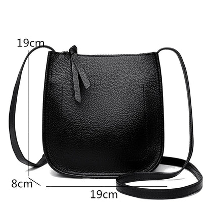 Women's Genuine Leather Shoulder Crossbody Bags Fashion Solid Color Soft Cow Leather Ladies Handbag Female Small Phone Bag purse