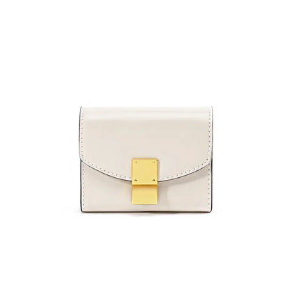 Women's Hand Spring and Summer New Korean Version of Leather Bean Curd Multi-card Wallet Bag Gift Simple