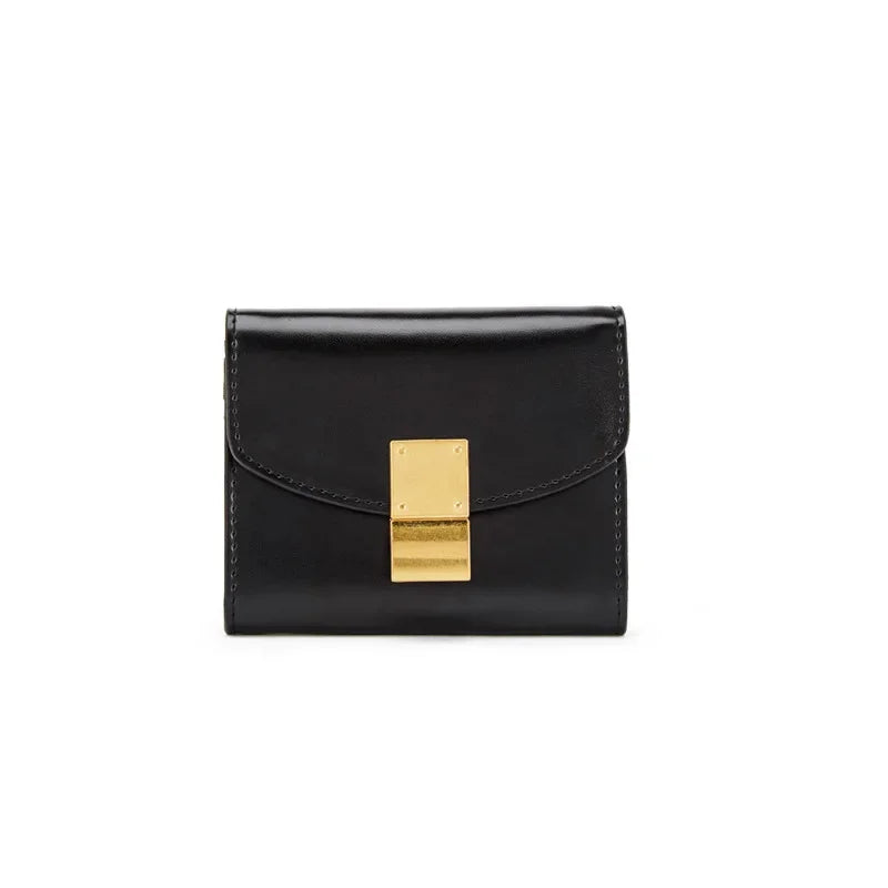 Women's Hand Spring and Summer New Korean Version of Leather Bean Curd Multi-card Wallet Bag Gift Simple