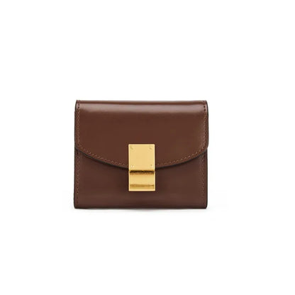 Women's Hand Spring and Summer New Korean Version of Leather Bean Curd Multi-card Wallet Bag Gift Simple