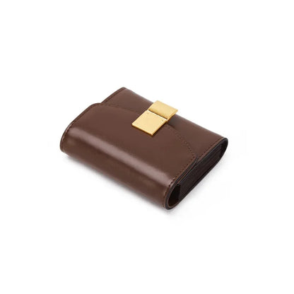 Women's Hand Spring and Summer New Korean Version of Leather Bean Curd Multi-card Wallet Bag Gift Simple