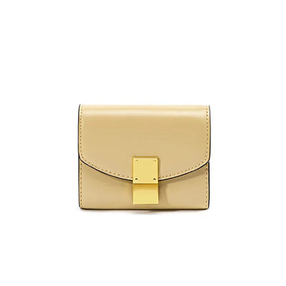 Women's Hand Spring and Summer New Korean Version of Leather Bean Curd Multi-card Wallet Bag Gift Simple