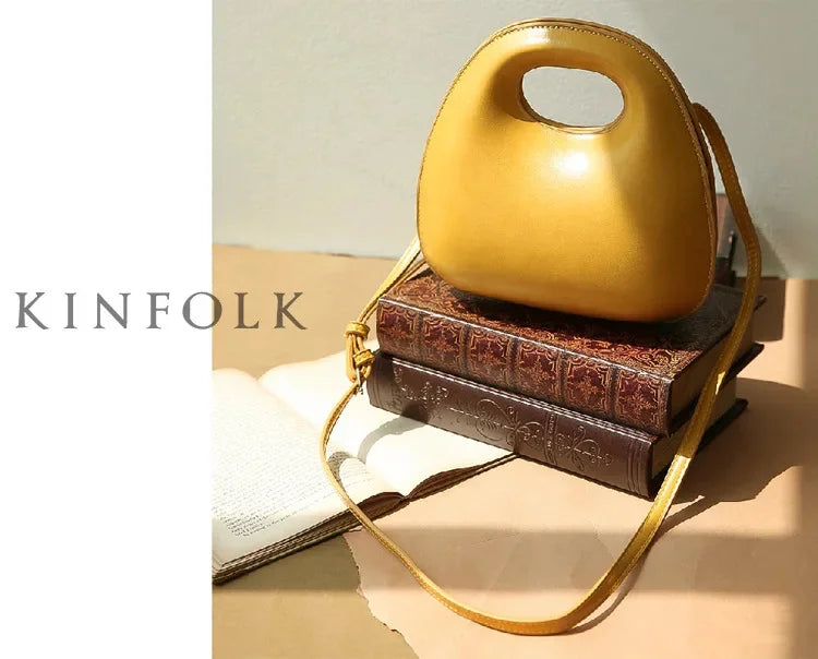 Women's Handbag Ins Egg Street Fashion Small Round High-end Shell Crossbody Versatile Design Shoulder Bag
