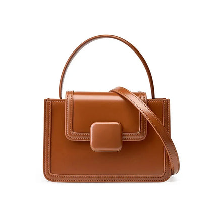 Women's High-end Genuine Leather Messenger New Cute One-shoulder Small Texture Niche Fashion Handbags Underarm Bag