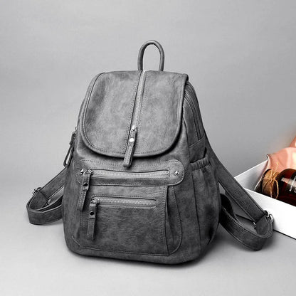 Women's High-quality Leather Backpack Vintage Women's Shoulder Bags Women's Travel Backpack Backpacks women's Schoolbags 2024