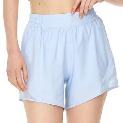 Women's Hot Sporty Shorts With Running Shorts Fake Two Pieces Pants 4”