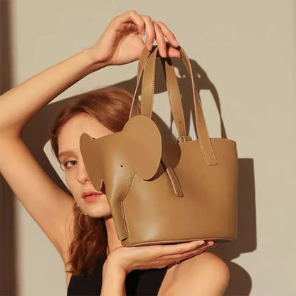 Women's Large Capacity 2024 New Genuine Leather Women's Bag Tote Bag Women's Handheld Crossbody Bag