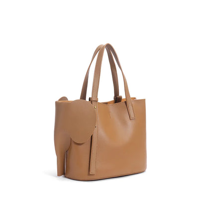 Women's Large Capacity 2024 New Genuine Leather Women's Bag Tote Bag Women's Handheld Crossbody Bag