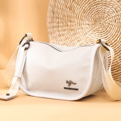Women's Large Capacity Genuine Leather Shoulder Messenger Bags Luxury Cowhide Women Handbags Designer Female Crossbody Tote Sac