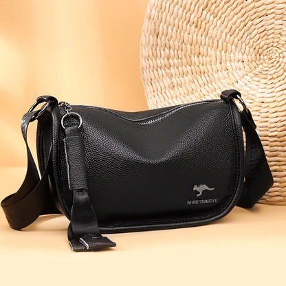 Women's Large Capacity Genuine Leather Shoulder Messenger Bags Luxury Cowhide Women Handbags Designer Female Crossbody Tote Sac