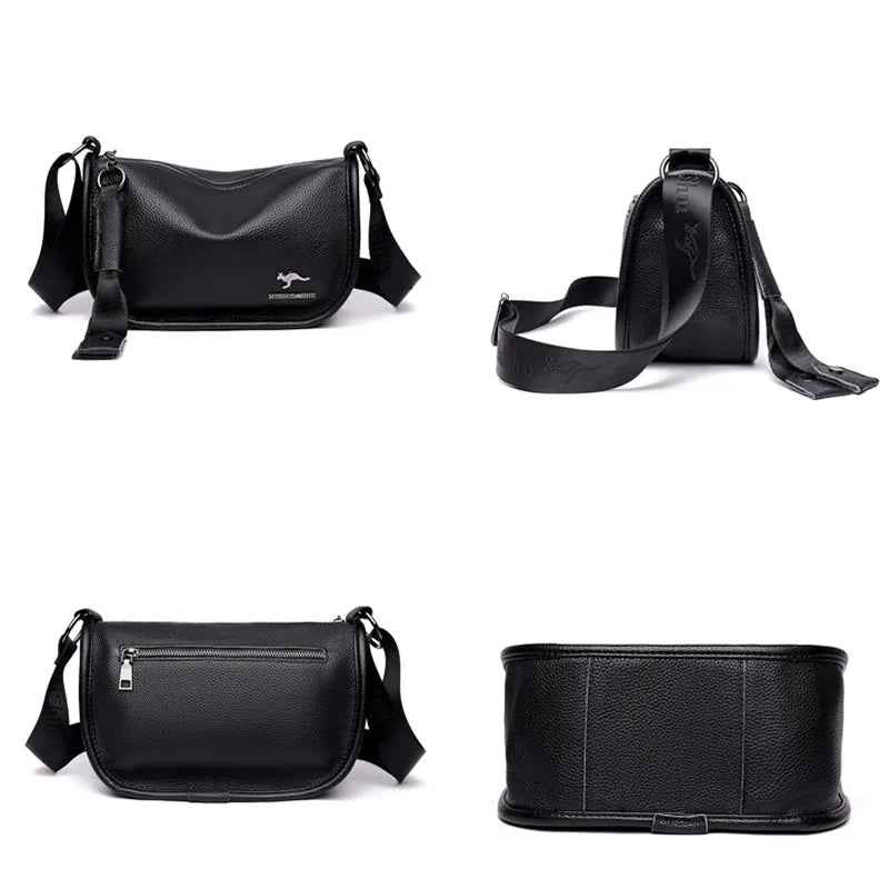 Women's Large Capacity Genuine Leather Shoulder Messenger Bags Luxury Cowhide Women Handbags Designer Female Crossbody Tote Sac