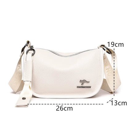 Women's Large Capacity Genuine Leather Shoulder Messenger Bags Luxury Cowhide Women Handbags Designer Female Crossbody Tote Sac