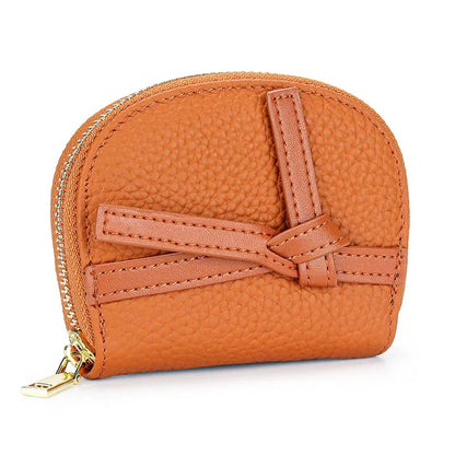 Women's Leather High Texture Zipper Holder 2024 New Color Contrast Multi-card Slot Credit Card Coin Purse
