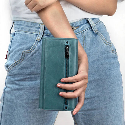 Women's Leather Wallet Multi-card Long Coin Purses Multi-function Madam Mobile Phone Money Clip High Capacity Fashion