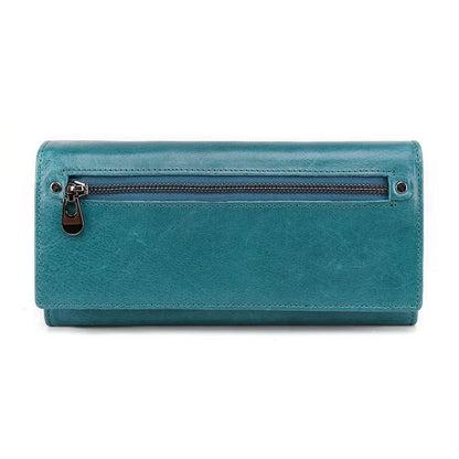 Women's Leather Wallet Multi-card Long Coin Purses Multi-function Madam Mobile Phone Money Clip High Capacity Fashion