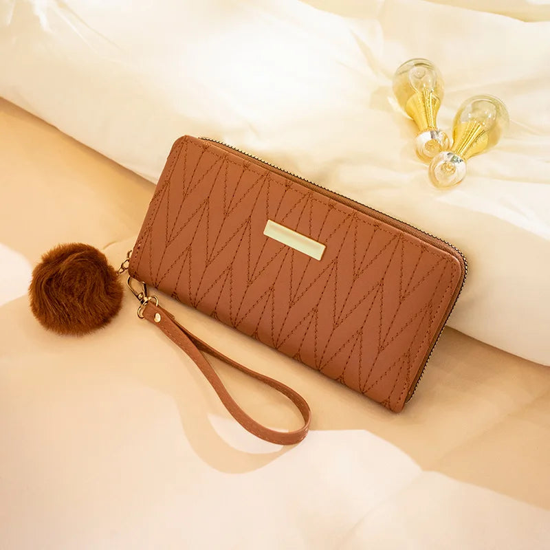 Women's Leather Wallet Woman Luxury Long Wallets Fashion Women Purses Money Bags Handbags Womens Purse Cards Holder