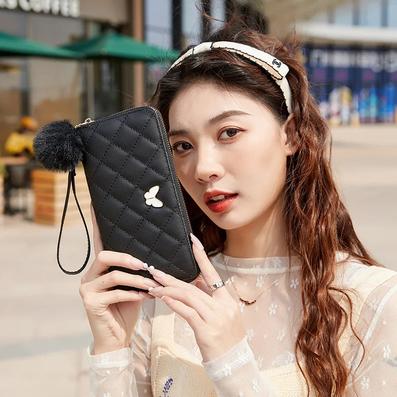 Women's Leather Wallet Woman Luxury Long Wallets Fashion Women Purses Money Bags Handbags Womens Purse Cards Holder