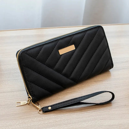 Women's Leather Wallet Woman Luxury Long Wallets Fashion Women Purses Money Bags Handbags Womens Purse Cards Holder