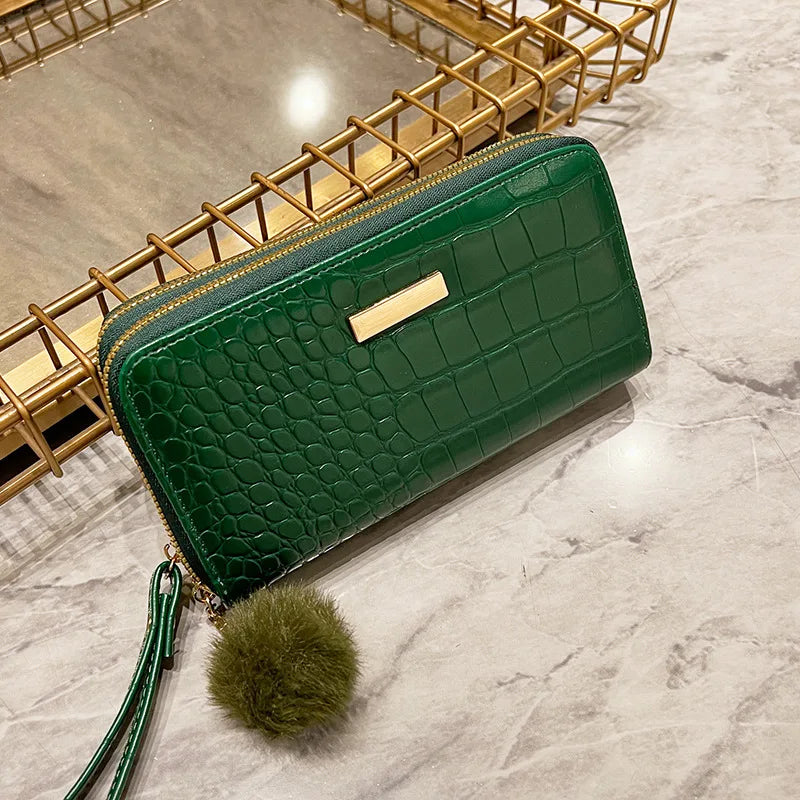 Women's Leather Wallet Woman Luxury Long Wallets Fashion Women Purses Money Bags Handbags Womens Purse Cards Holder