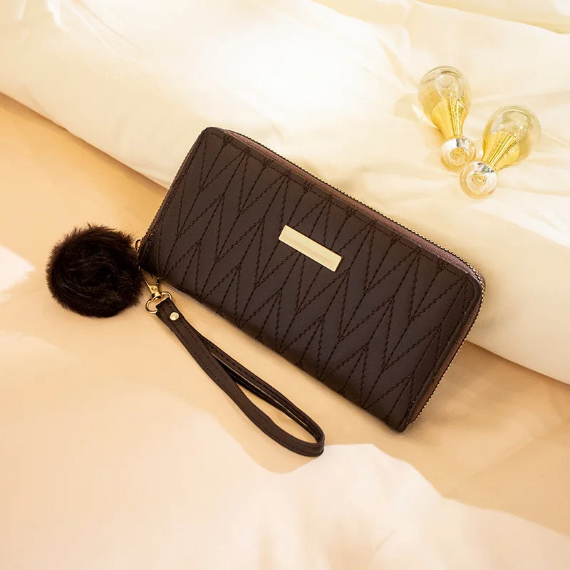 Women's Leather Wallet Woman Luxury Long Wallets Fashion Women Purses Money Bags Handbags Womens Purse Cards Holder