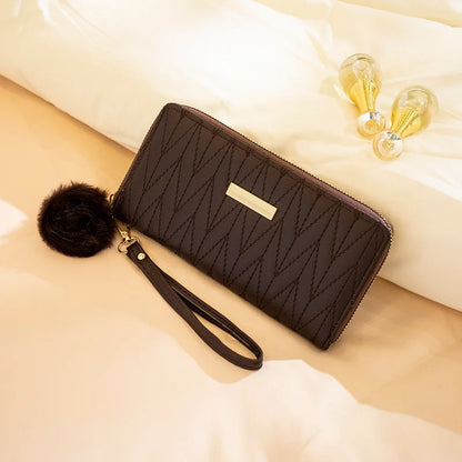 Women's Leather Wallet Woman Luxury Long Wallets Fashion Women Purses Money Bags Handbags Womens Purse Cards Holder