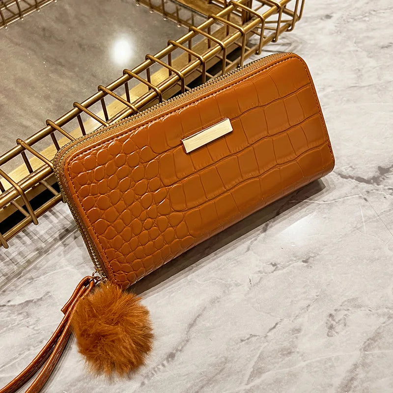 Women's Leather Wallet Woman Luxury Long Wallets Fashion Women Purses Money Bags Handbags Womens Purse Cards Holder