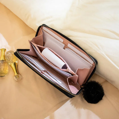 Women's Leather Wallet Woman Luxury Long Wallets Fashion Women Purses Money Bags Handbags Womens Purse Cards Holder