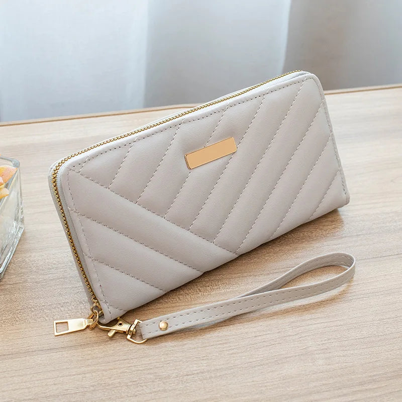 Women's Leather Wallet Woman Luxury Long Wallets Fashion Women Purses Money Bags Handbags Womens Purse Cards Holder