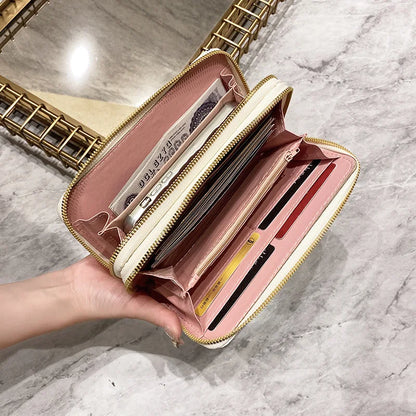 Women's Leather Wallet Woman Luxury Long Wallets Fashion Women Purses Money Bags Handbags Womens Purse Cards Holder