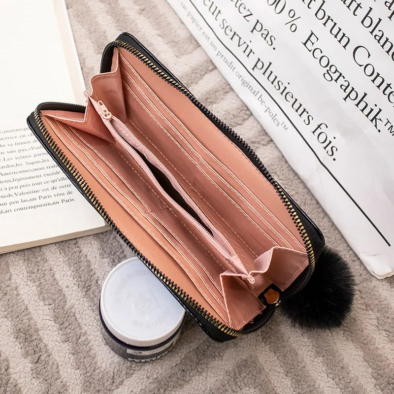 Women's Leather Wallet Woman Luxury Long Wallets Fashion Women Purses Money Bags Handbags Womens Purse Cards Holder