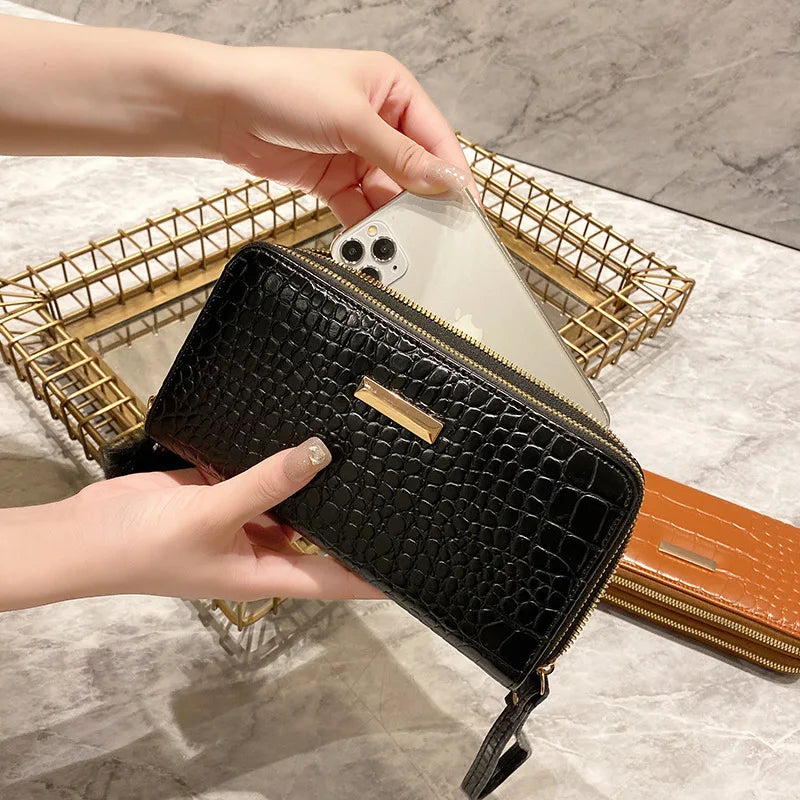 Women's Leather Wallet Woman Luxury Long Wallets Fashion Women Purses Money Bags Handbags Womens Purse Cards Holder