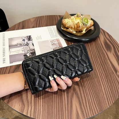 Women's Leather Wallet Woman Luxury Long Wallets Fashion Women Purses Money Bags Handbags Womens Purse Cards Holder