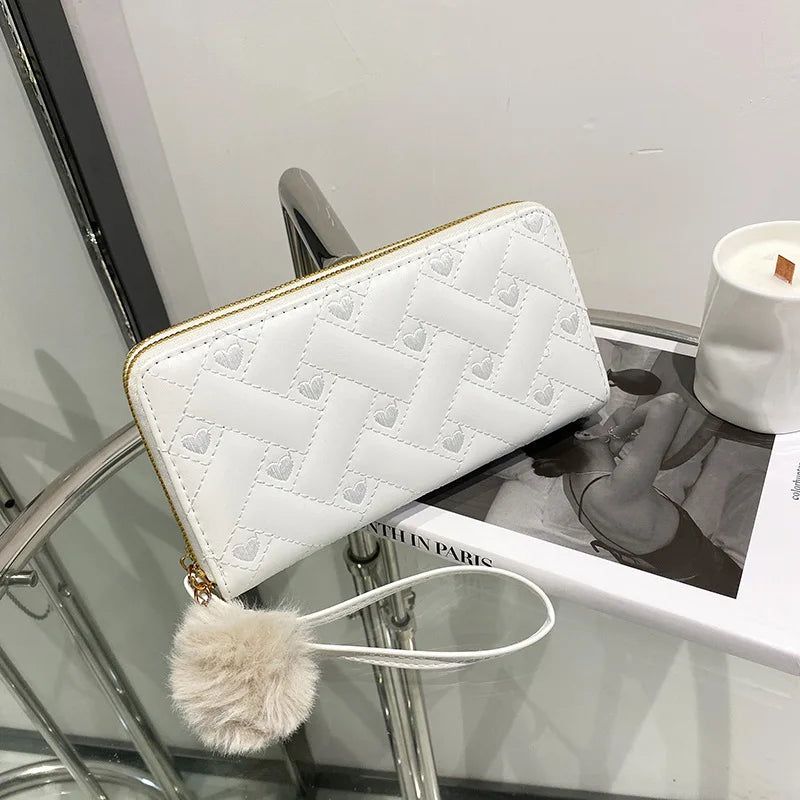 Women's Leather Wallet Woman Luxury Long Wallets Fashion Women Purses Money Bags Handbags Womens Purse Cards Holder
