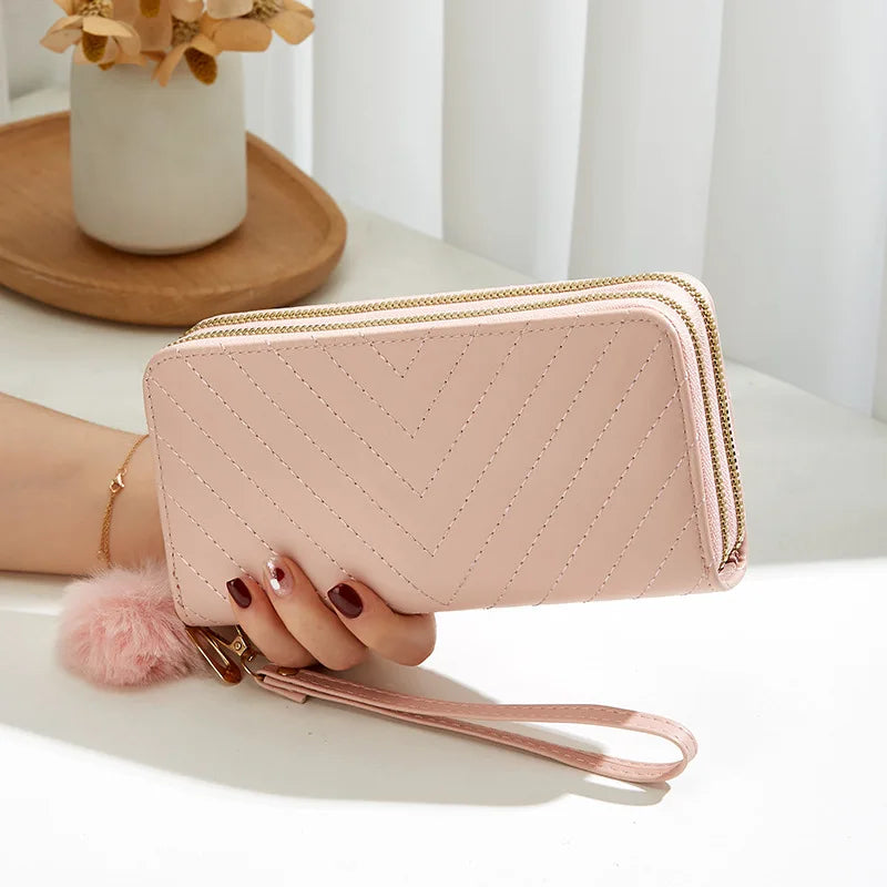 Women's Leather Wallet Woman Luxury Long Wallets Fashion Women Purses Money Bags Handbags Womens Purse Cards Holder