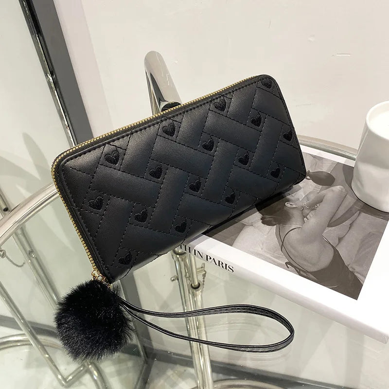 Women's Leather Wallet Woman Luxury Long Wallets Fashion Women Purses Money Bags Handbags Womens Purse Cards Holder