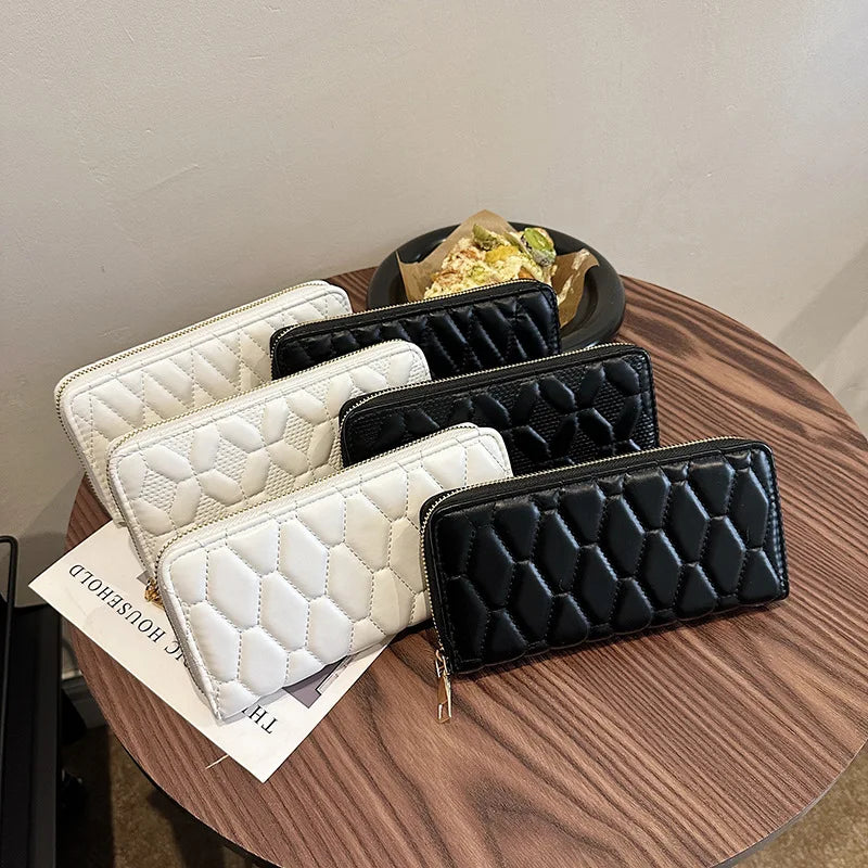 Women's Leather Wallet Woman Luxury Long Wallets Fashion Women Purses Money Bags Handbags Womens Purse Cards Holder