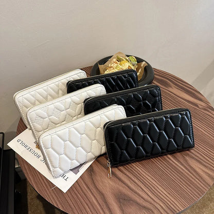 Women's Leather Wallet Woman Luxury Long Wallets Fashion Women Purses Money Bags Handbags Womens Purse Cards Holder